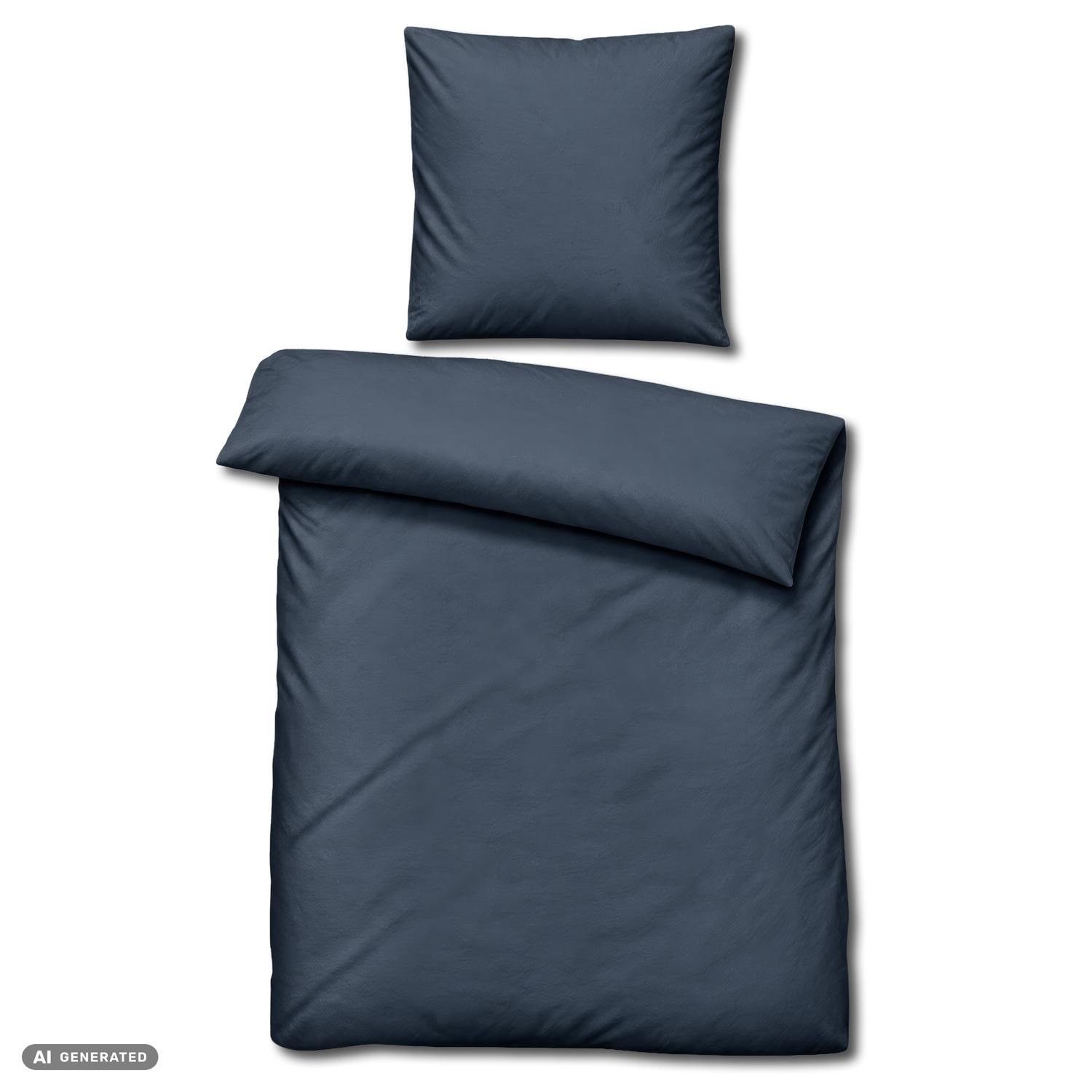 Doppelpack CloudComfort Basic Mikrofaser Bettwäsche anthrazit 135 x 200 + 80 x 80 cm