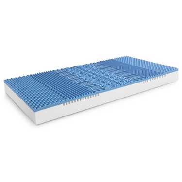 Materasso viscoelastico a 7 zone Sleezzz Smart 160 x 200 cm, altezza 18 cm, livello di rigidità H3 con schiuma a memoria d'aria