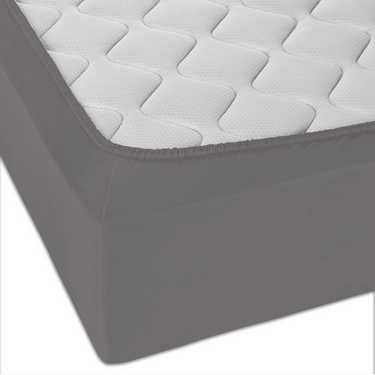 CloudComfort Basic lençol com elástico em jersey cinzento escuro 90 x 190 - 100 x 200 cm