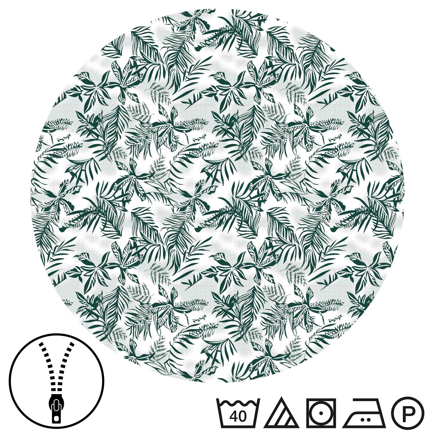 CloudComfort Basic microfiber bed linen green leaves 135 x 200 + 80 x 80 cm