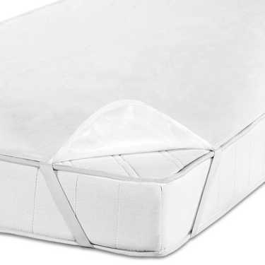 Sleezzz Vital vanntett molleton madrassbeskytter med fast spennvidde 140 x 190 cm, madrassbeskytter laget av 100 % bomull i hvit