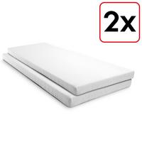 Komfortschaummatratze K10 80 x 200 cm, Höhe 10 cm, Härtegrad H3, Twin-Set