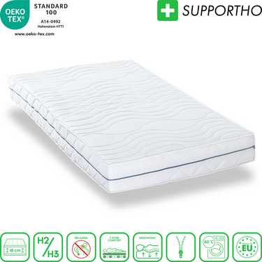 Matelas orthopédique 120x200 cm 7 zones Supportho Premium, hauteur 18 cm, degré de fermeté H2/H3