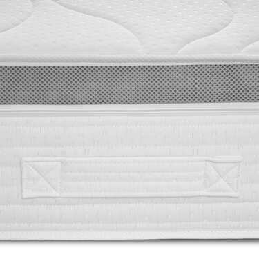 Online-Retoure 7 Zonen Taschenfederkernmatratze Sleezzz Diamond 180 x 200 cm, Höhe 23 cm, Härtegrad H2/H3