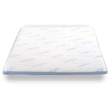 Cold foam topper CloudComfort Cool 180 x 200 cm H2/H3, height 7 cm, firmness level H2/H3, 7-zone topper with summer and winter side
