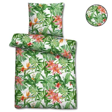 Microfiber seersucker bed linen 135 x 200 + 80 x 80 cm in a 4-pack