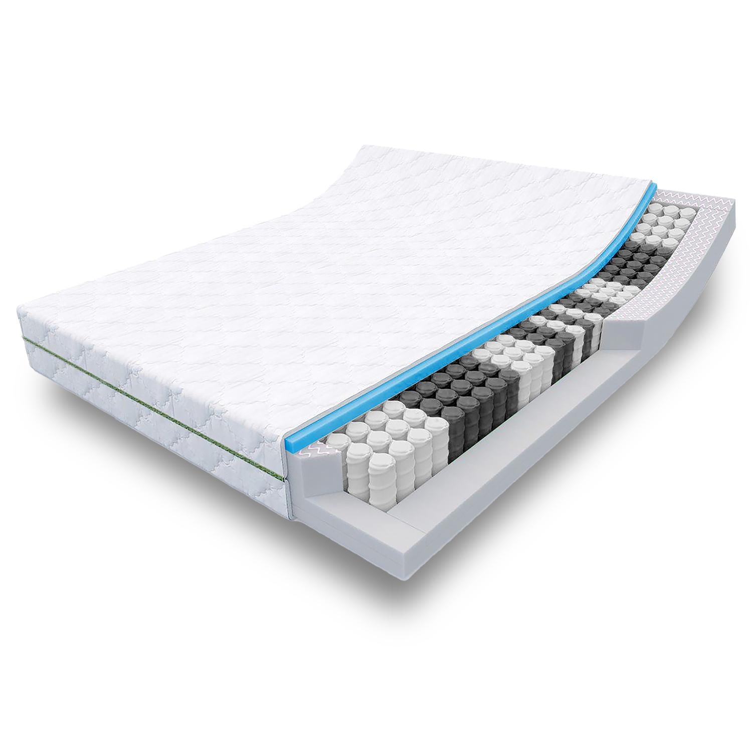 Taschenfederkernmatratze Sleezzz Smart 160 x 200 cm, Höhe 21 cm, Härtegrad H2/H3