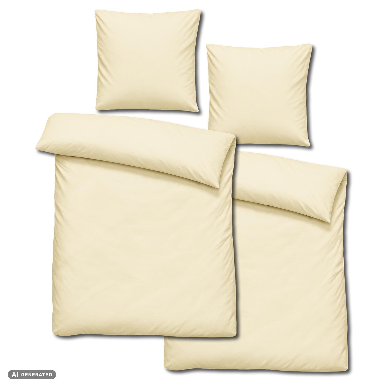 Set doppio di biancheria da letto Cloud Comfort in raso di mako, 135 x 200 cm + 80 x 80 cm