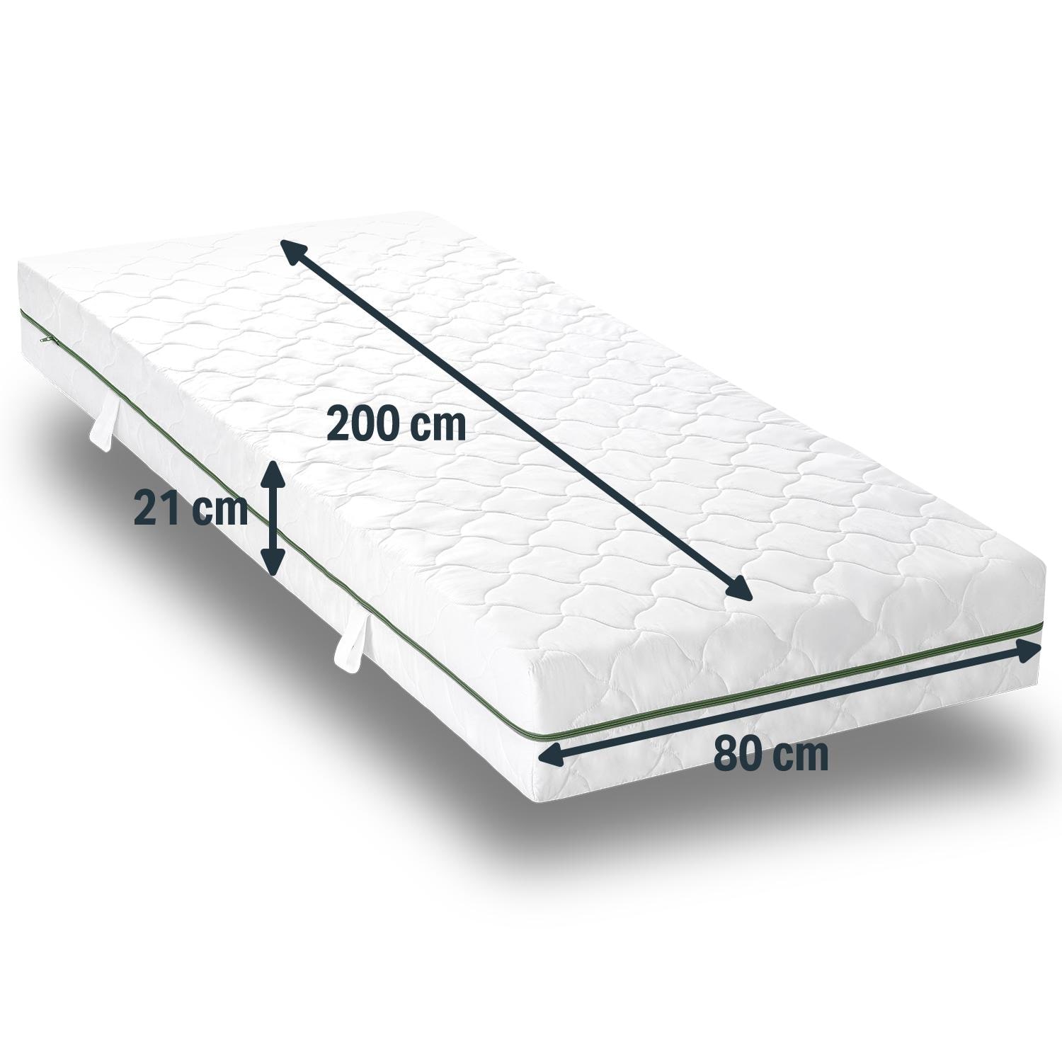 Matratzenbezug Sleezzz® Smart T21 80 x 200 cm, Höhe 21 cm