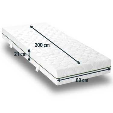 Sleezzz® Smart T21 mattress cover 80 x 200 cm, height 21 cm