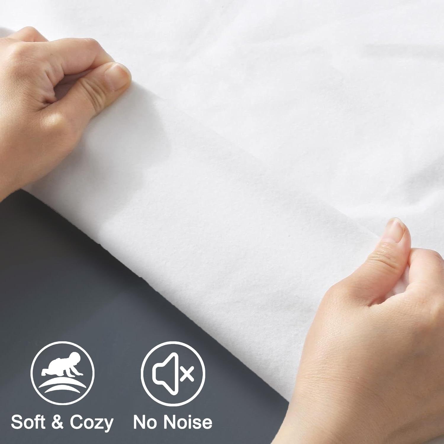 Setex ūdensnecaurlaidīgs molletona matrača aizsargs Fixspann 200 x 200 cm, matrača aizsargs no 100% kokvilnas, balts