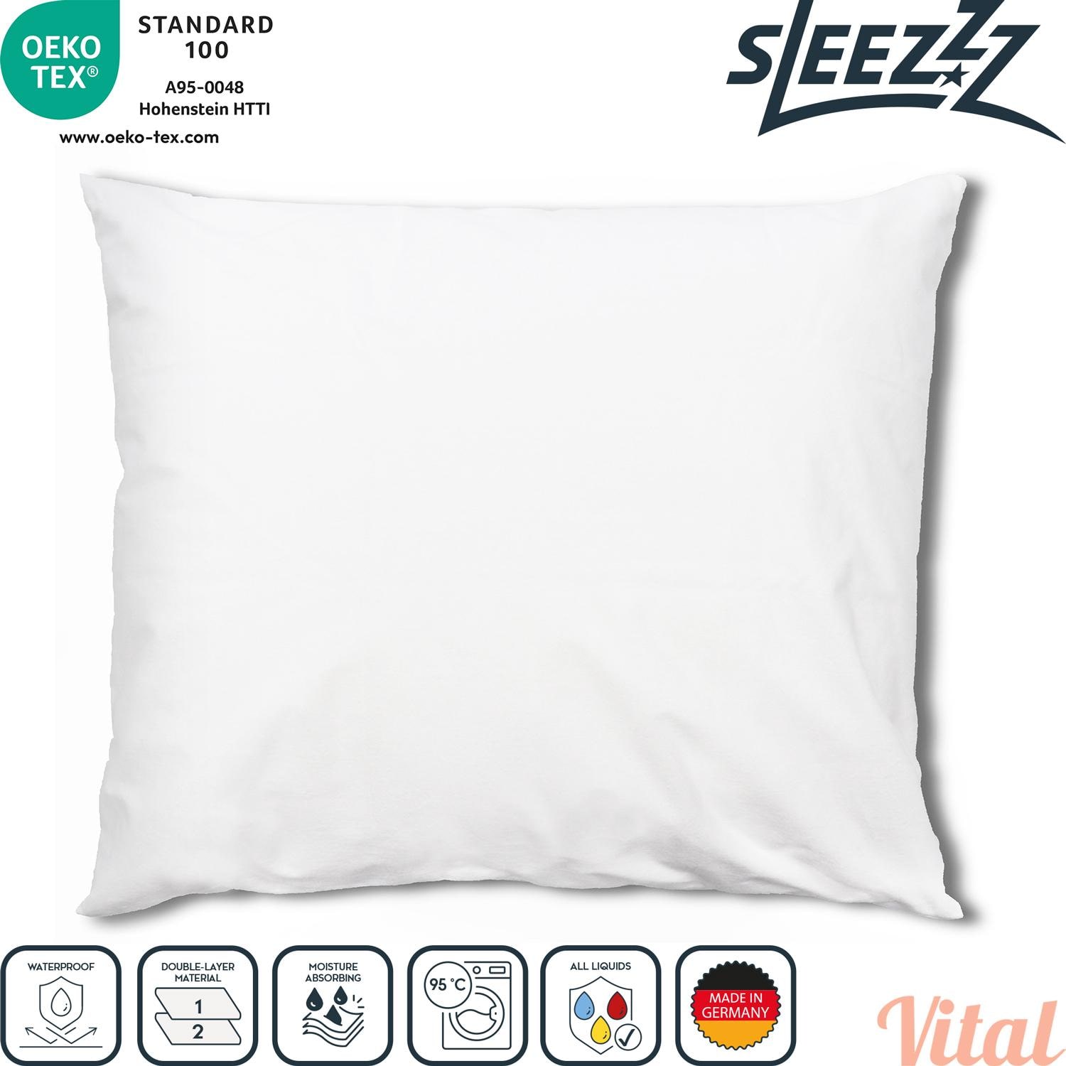 4 x Sleezzz Vital ūdensnecaurlaidīgs uzvalks uz spilvena 80 x 80 cm
