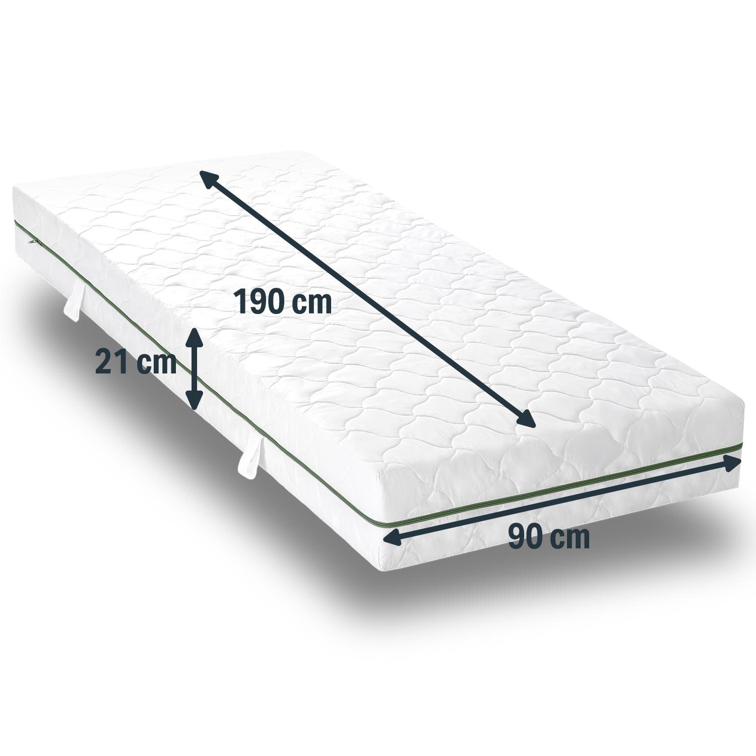 Matratzenbezug Sleezzz® Smart T21 90 x 190 cm, Höhe 21 cm