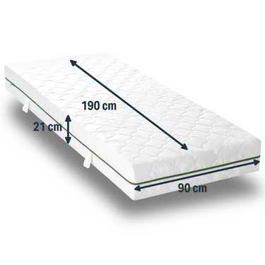 Sleezzz® Smart T21 mattress cover 90 x 190 cm, height 21 cm