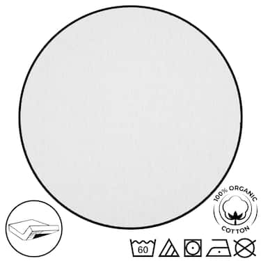 Jersey Spannbettlaken weiß 90 x 190 - 100 x 200 cm aus 100% Bio Baumwolle