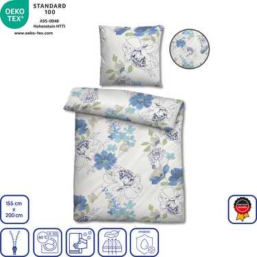 Double pack Castell biber bed linen 155 x 200 cm + 80 x 80 cm