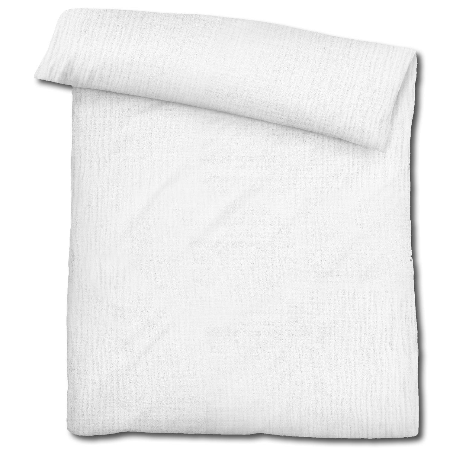 Sleezzz® muslin bed linen white 155 x 220 cm + 80 x 80 cm