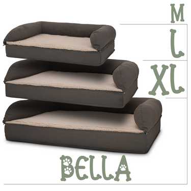 Letto ortopedico per cani 100 x 70 x 27 cm con schienale taglia M