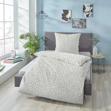 Biancheria da letto Castell in cotone e lino 155 x 220 cm + 80 x 80 cm