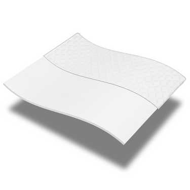 Comfort foam topper T6 180 x 200 cm, height 6 cm, firmness level H3 + 2 CloudComfort Basic microfiber pillows 80 x 80 cm