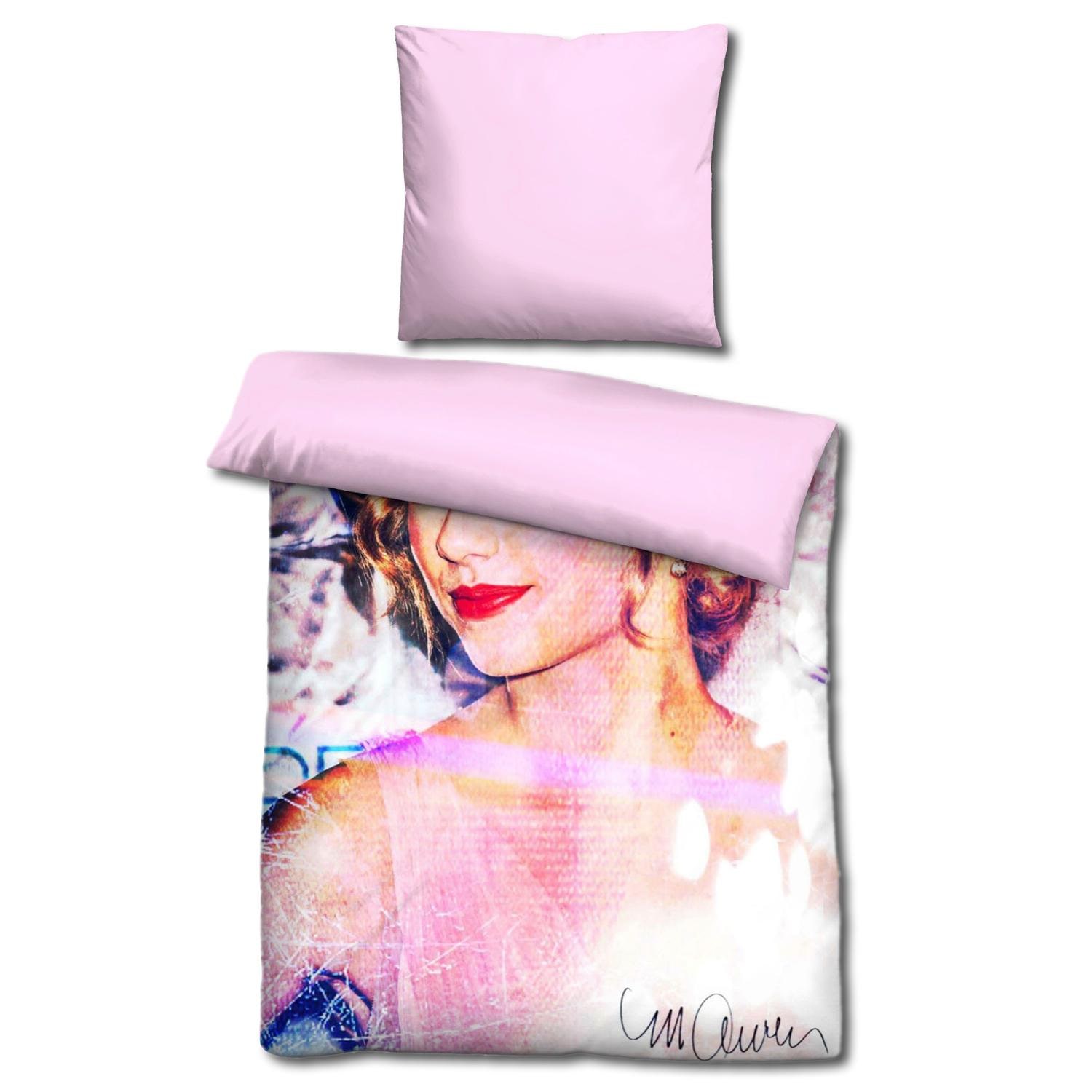 Castell Mikrofaser Wendebettwäsche Taylor Swift von Sid Maurer 155 x 220 + 80 x 80 cm