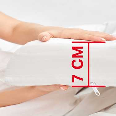 Cold foam topper CloudComfort Cool 160 x 200 cm H2/H3, height 7 cm, firmness level H2/H3, 7-zone topper with summer and winter side + Sleezzz® Cool cooling effect pillow