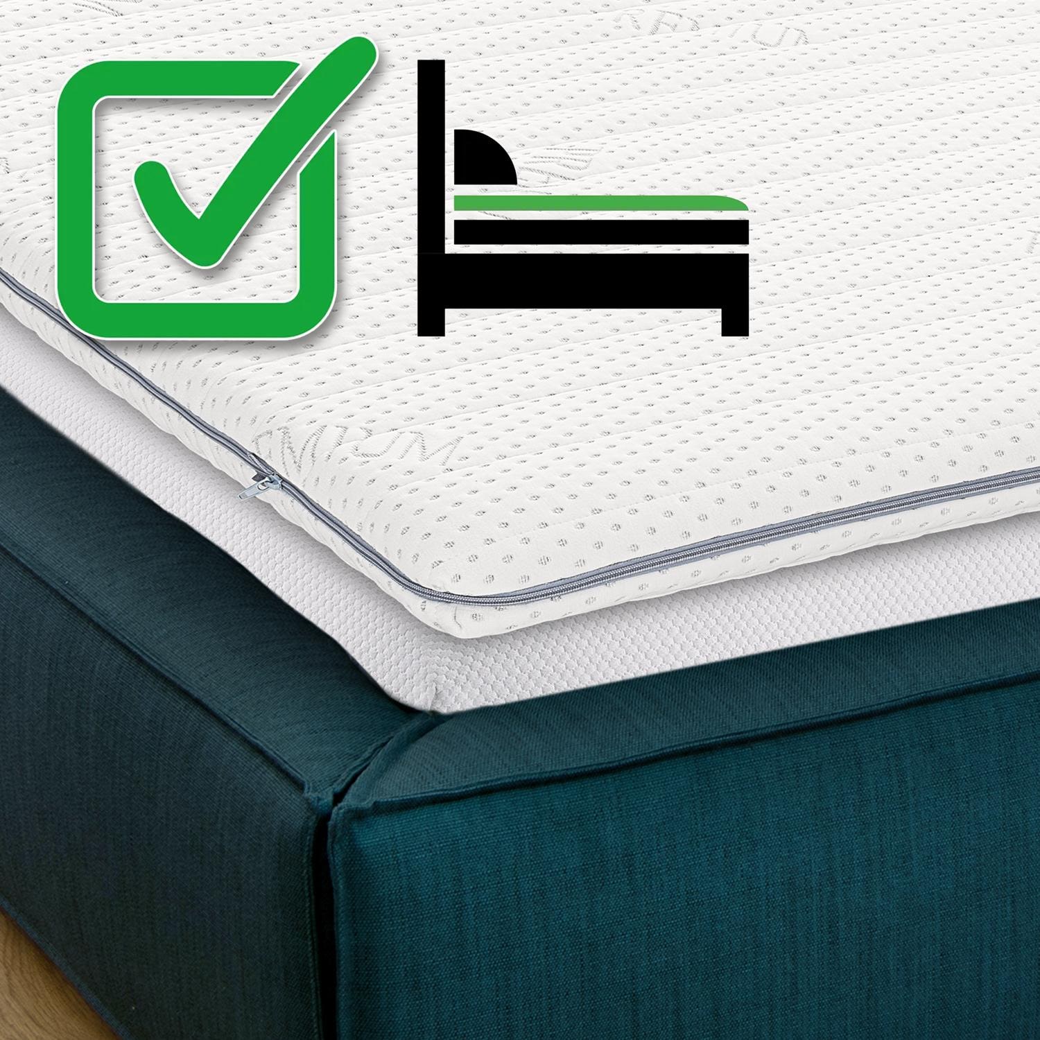 Eigenschaften als Symbole – Supportho Premium Topper 120 x 200 cm H3 + CloudComfort Basic Gel-Flocken Kissen 40 x 80 cm