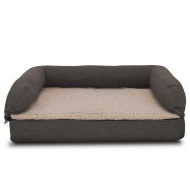 80 x 55 x 23 cm orthopaedic dog bed with backrest size M