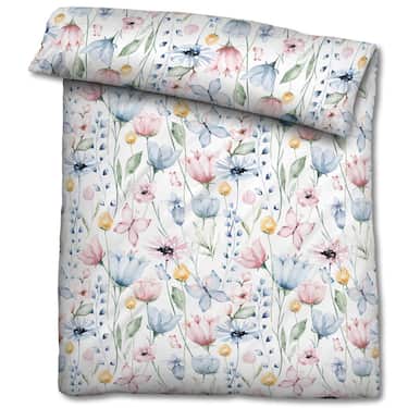 Doppelpack Mikrofaser Seersucker Bettwäsche 135 x 200 + 80 x 80 cm + 40 x 80 cm 3-teilig