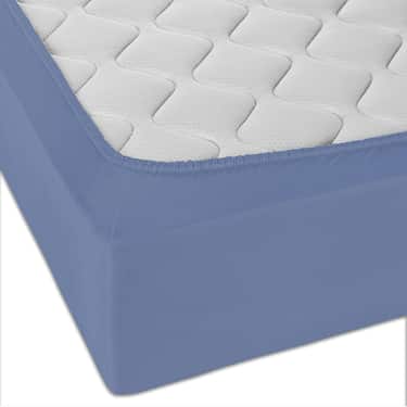 CloudComfort Basic fitted sheet jersey stretch blue 90 x 190 - 100 x 200 cm
