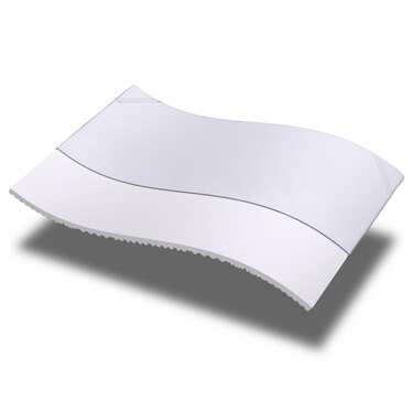 Cold foam topper CloudComfort Cool 120 x 200 cm H2/H3, height 7 cm, firmness level H2/H3, 7-zone topper with summer and winter side