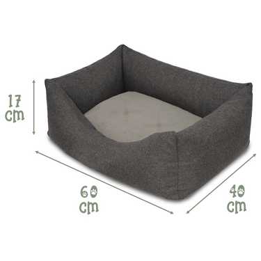 Petzzz cat and dog bed Felix S 60 x 40 x 17 cm with reversible inner cushion