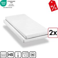 Comfort foam mattress K10 80 x 200 cm, height 10 cm, firmness level H3, twin set