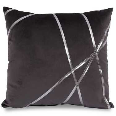 Decorative cushion velvet black 45 x 45 cm