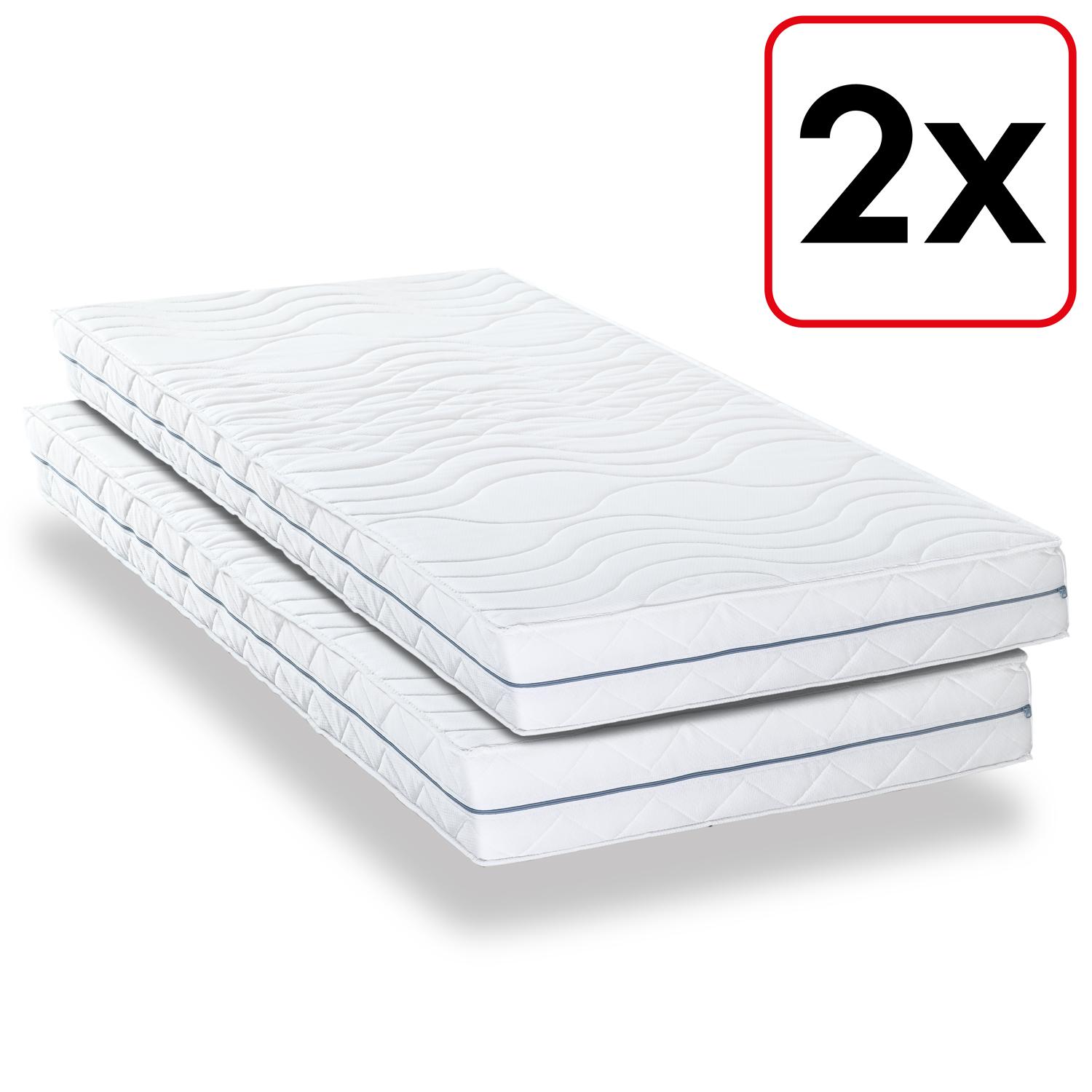 Double pack orthopaedic mattress 100x200 cm 7-zone Supportho Premium, height 18 cm, firmness level H2/H3 Twin
