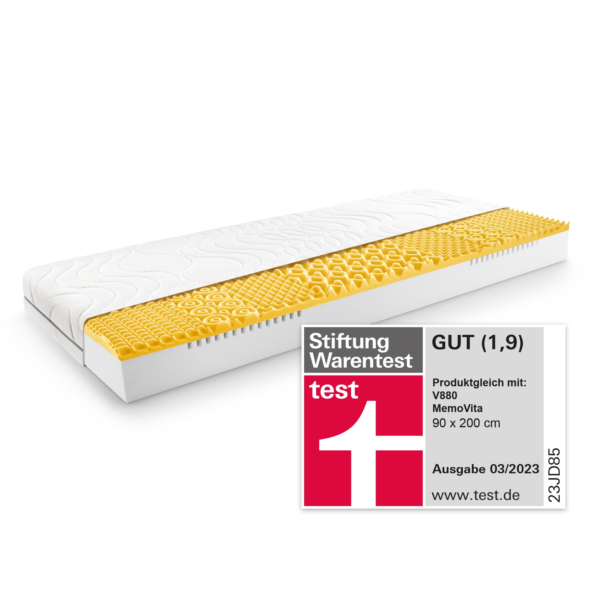 7-zone viscoelastic mattress Sleezzz Smart 90 x 200 cm, height 18 cm, firmness level H3 with air memory foam