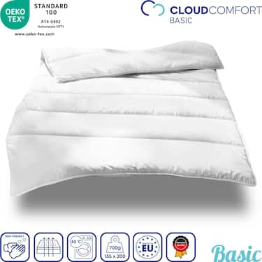 135 x 200 cm + 80 x 80 cm Mikrofaser Ganzjahres Bett-Set, extra leicht