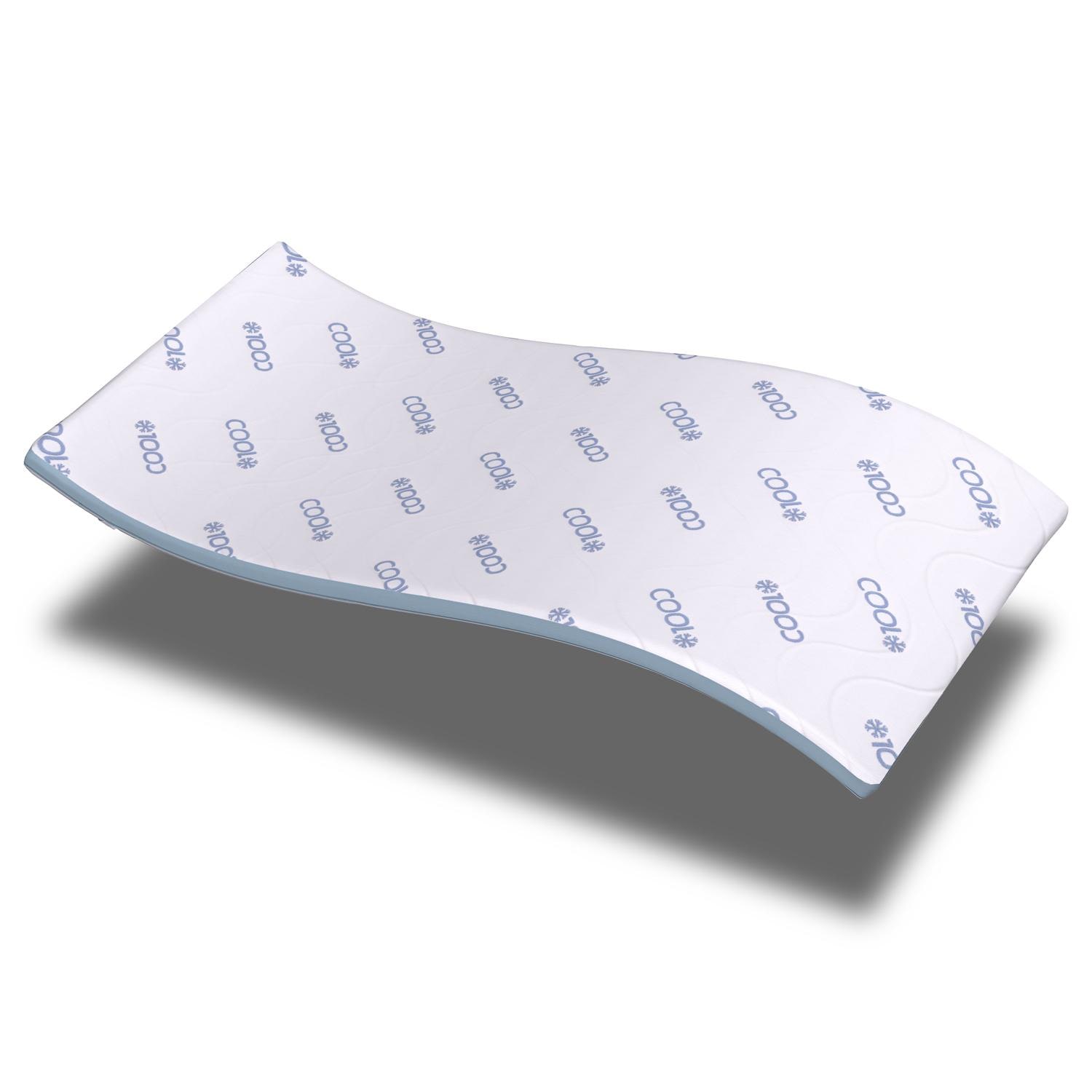 Ansicht – CloudComfort Cool Topper 90 x 200 cm H2/H3 + CloudComfort Basic Gel-Flocken Kissen 40 x 80 cm
