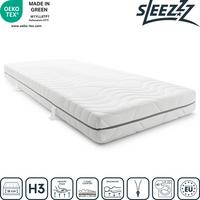 7-zoners viskoelastisk madras Sleezzz Smart 100 x 200 cm, højde 18 cm, fasthedsniveau H3 med air memory-skum