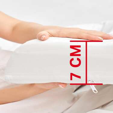 Cold foam topper CloudComfort Cool 120 x 200 cm H2/H3, height 7 cm, firmness level H2/H3, 7-zone topper with summer and winter side