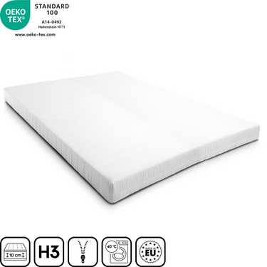 Komfortskummadrass K10 180 x 200 cm, høyde 10 cm, fasthetsgrad H3