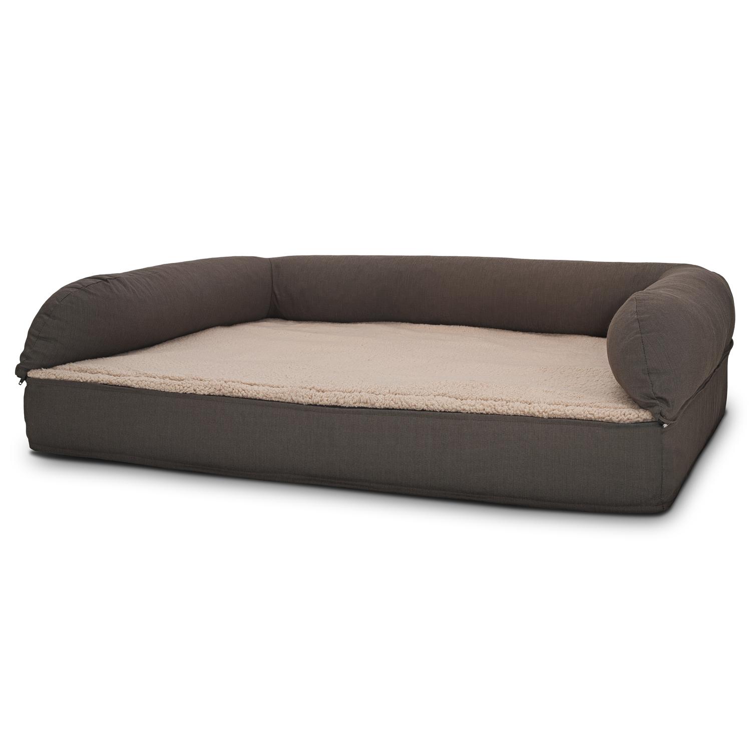 120 x 80 x 31 cm orthopaedic dog bed with backrest size M