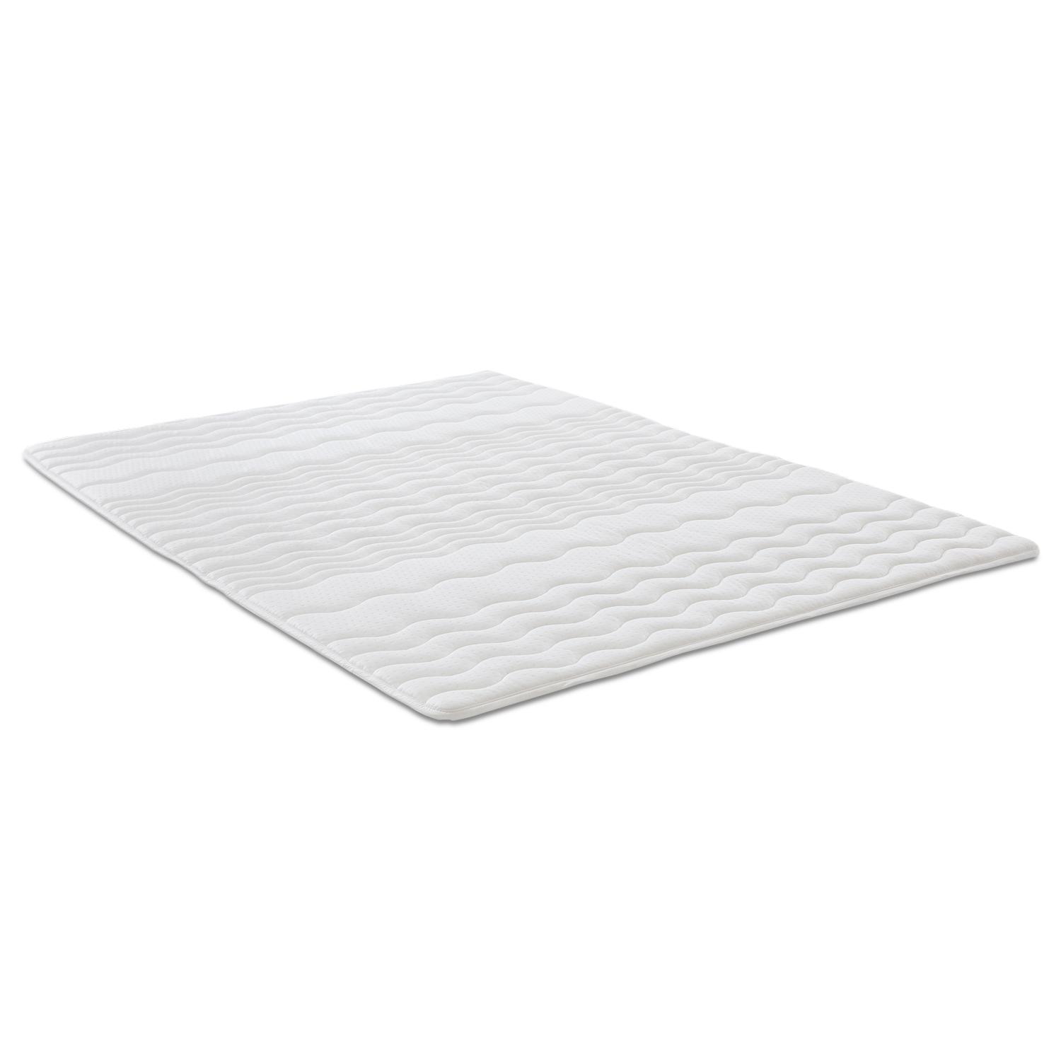 2,5 cm comfortschuim topper Sleezzz® Basic 90 x 200 cm met 7-zone wave quilting en hoekrubbers 2,5 cm comfortschuim topper Sleezzz® Basic 90 x 200 cm met 7-zone wave quilting en hoekrubbers