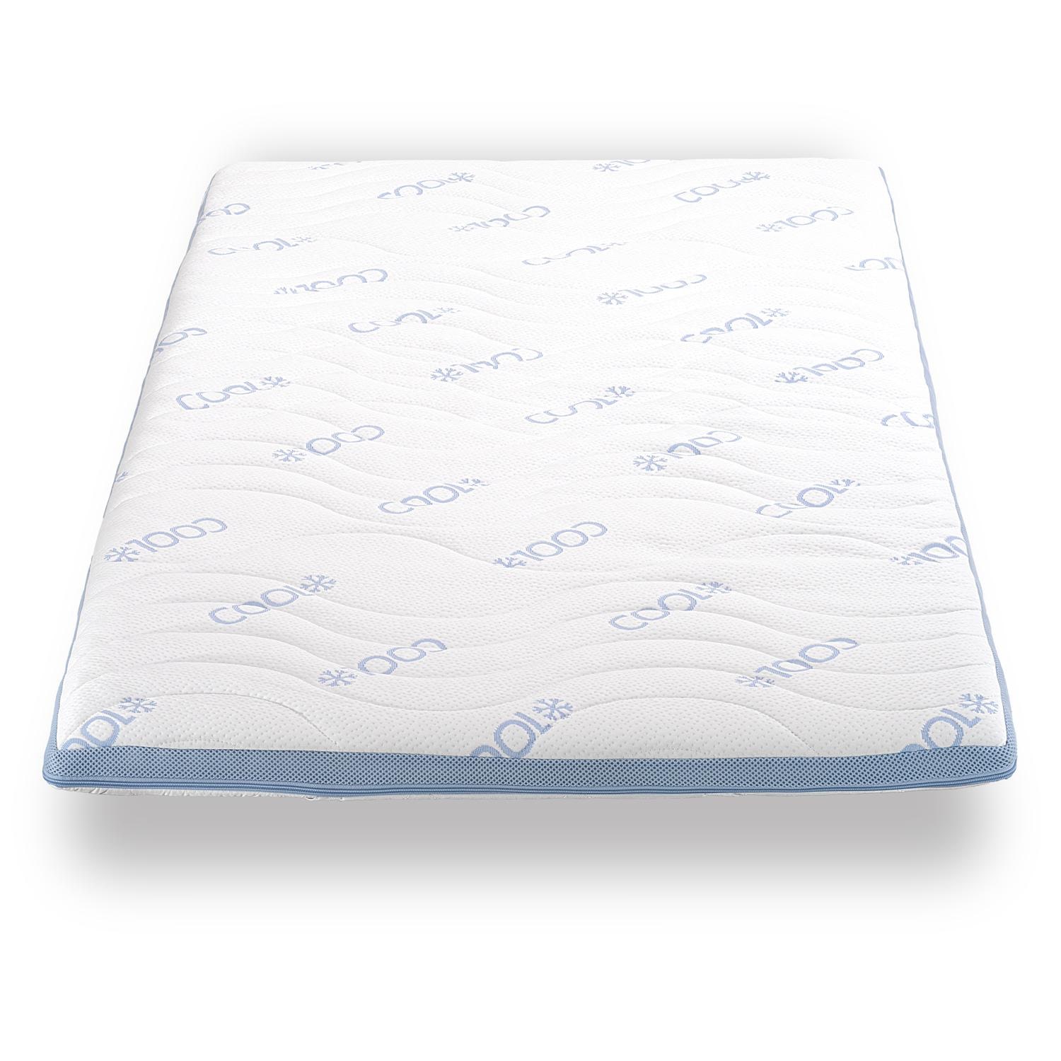 Ansicht – CloudComfort Cool Topper 90 x 200 cm H2/H3 + CloudComfort Basic Gel-Flocken Kissen 40 x 80 cm