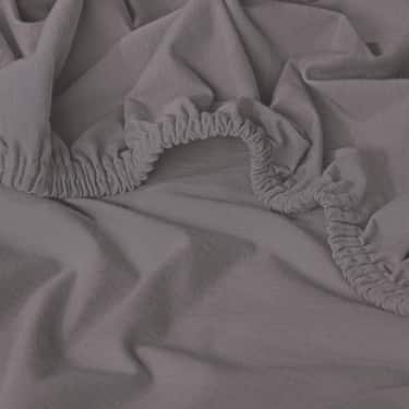 CloudComfort Basic fitted sheet jersey stretch dark gray 90 x 190 - 100 x 200 cm