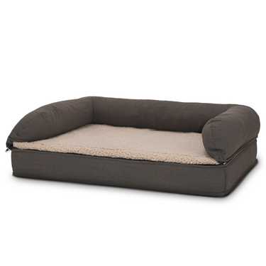 80 x 55 x 23 cm orthopaedic dog bed with backrest size M