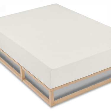 Castell Jersey kokvilnas palags ar elastīgo malu, balts, 140 x 190 – 150 x 200 cm, divu gabalu komplekts