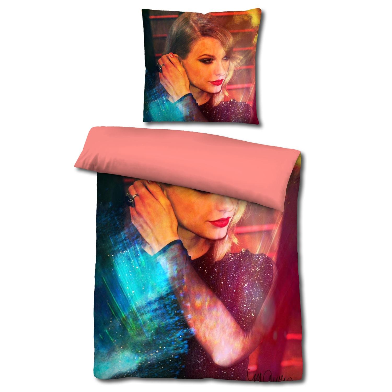 Castell biancheria da letto reversibile in microfibra Taylor Swift di Sid Maurer 155 x 220 + 80 x 80 cm