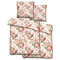 Doppelpack CloudComfort Basic Mikrofaser Bettwäsche Camelie 135 x 200 + 80 x 80 cm