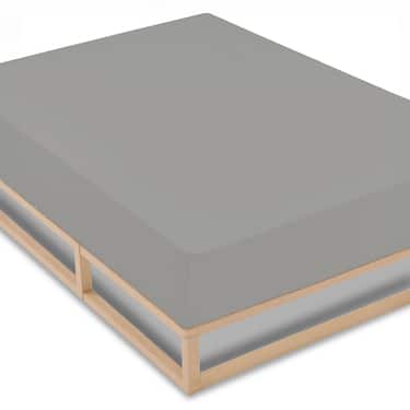 Castell fitted sheet microfiber interlock jersey silver grey 90 x 190 - 100 x 200 cm double pack